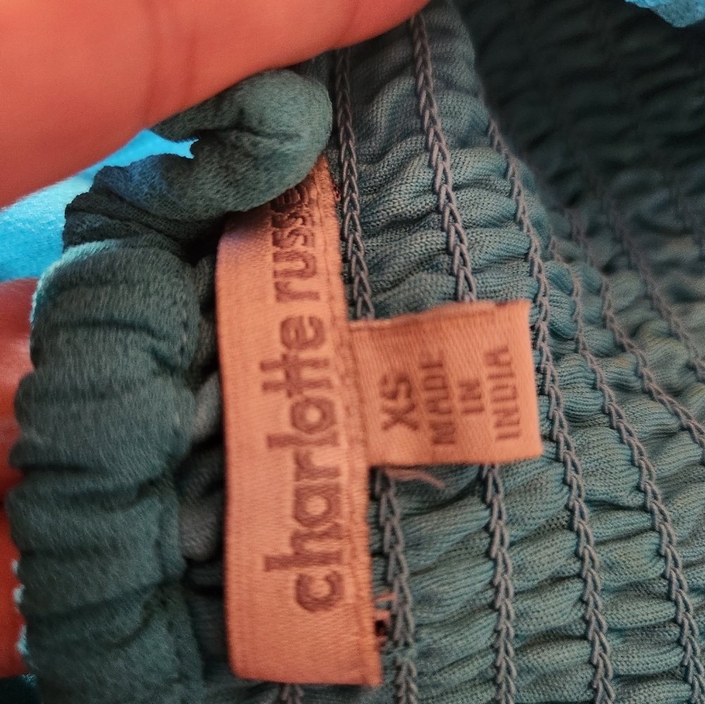 Turquoise strapless cocktail dress Charlotte russe - Picture 4 of 4